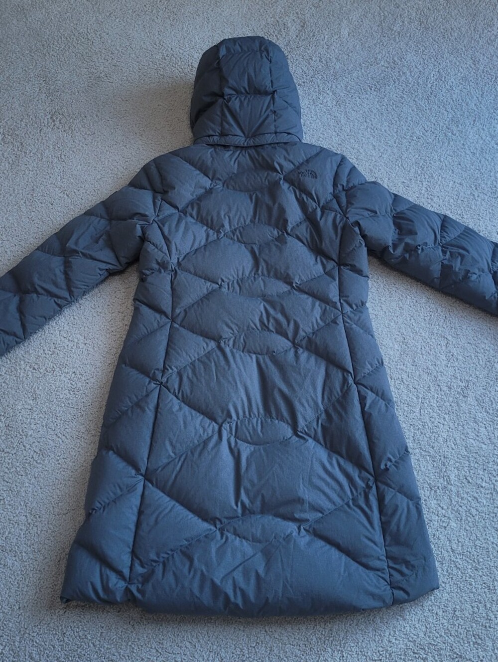 The North Face Women’s Miss Metro 550 Down Parka Gray Long Hooded Puffer Coat M - Picture 11 of 11